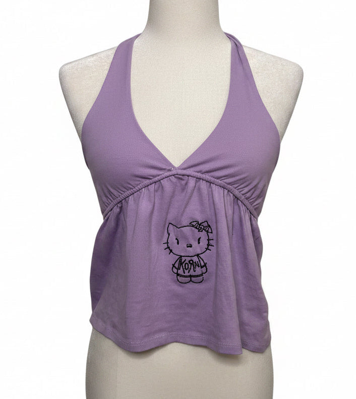Korn Kitty Halter Top 🤟🏼💜