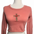 Roses Cross Embroidered Top ✝️